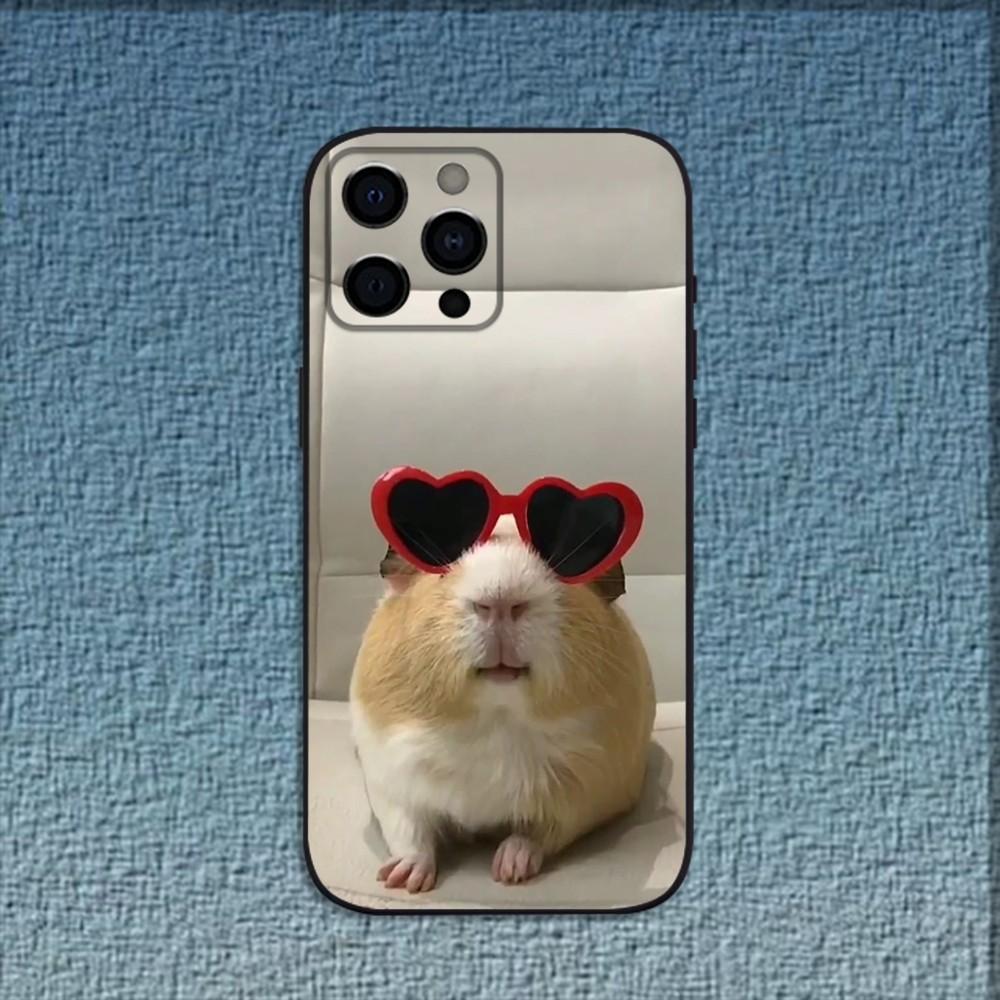 Cute Mouse Rat Hamster Phone Case For iPhone 16,15,14,13,12,11,Pro,X,XS,Max,XR,Plus,Mini Soft Black Cover