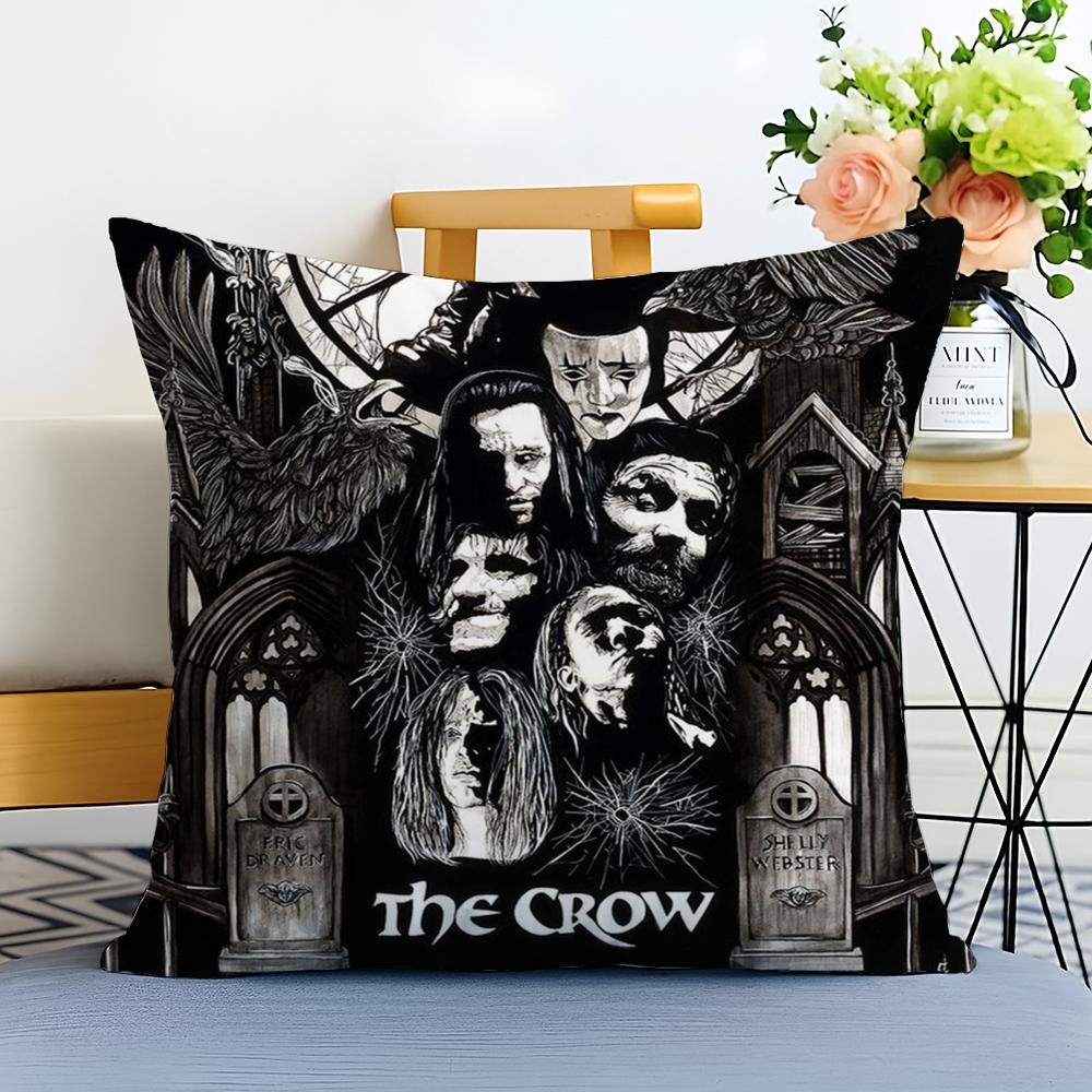 RRaven CCrow Movie Cushion Cover Washable Linen Pillowcase Soft  for Sofa Bed Cozy Home Room Decor