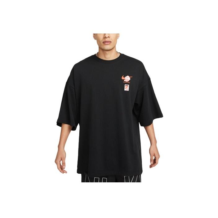 Nike Sportswear Letter Print Loose Short Sleeve T-Shirt Men Tops Black FB9808-010