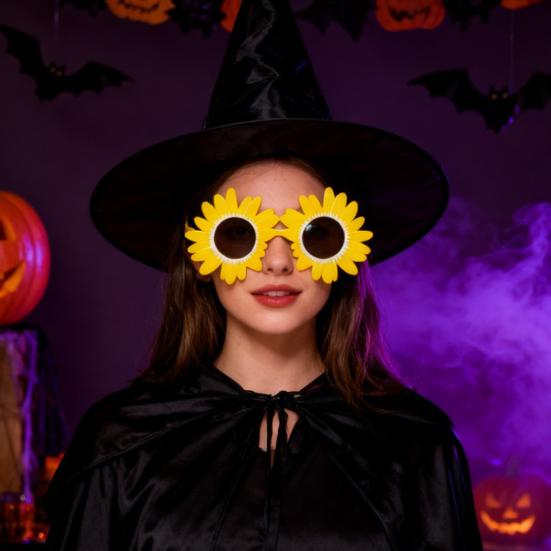 Sunflower Glasses Funny Clown Sunglasses Adults Horror Movie Costume for Summer Beach Pool Party Halloween Cosplay