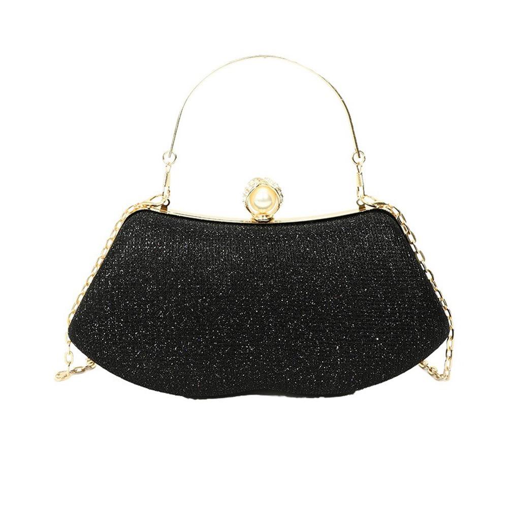 Elegant Sequins Evening Bags Gold Silver Satin Clutches Clutch Bag Banquet Fashion Chain Bags Gold Silver Clutch Bag