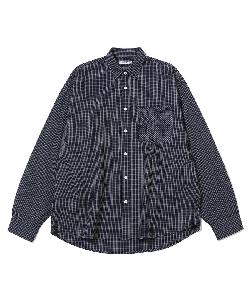 GNOK Flap Check Shirt [Navy]
