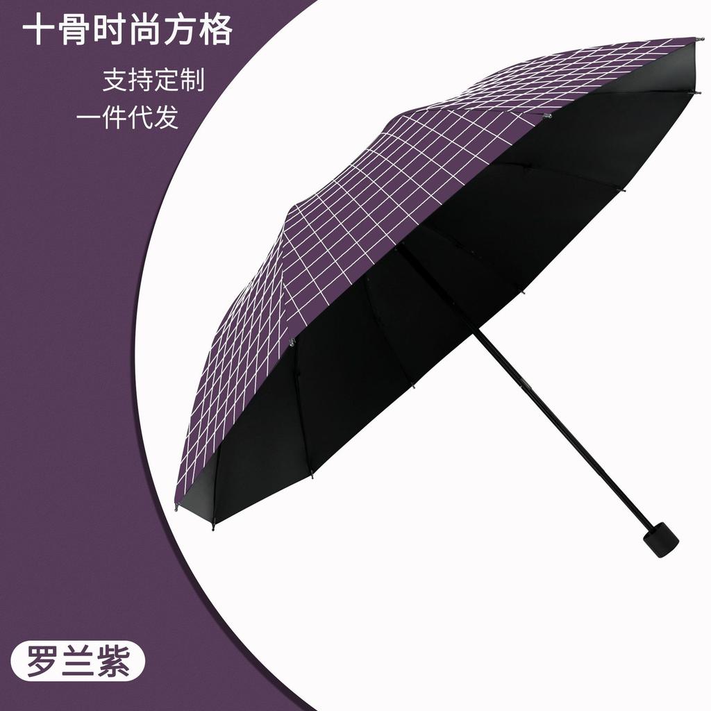 Large umbrella, large double folding umbrella, weather and rain girls parasol, thickened rainstorm-proof sun umbrella