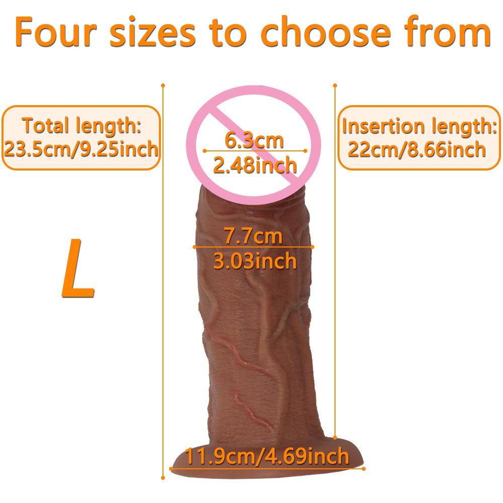 Alien Egg Free Plus Large Soft Silicone Brown Simulation Penis Female Masturbation Harem Adult Sex Toy