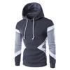 Fashion Unisex Color Block Long Sleeve Drawstring Hooded Sweatshirt Warm Hoodie