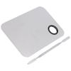 Stainless Steel Mixing Palette with Spatula Professional Cosmetic Makeup Metal Mixing Palette Nail Art