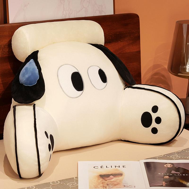 Coussin de Canapé Dossier Animal Chat Chien Dessin Animé Oreiller Triangle Doux Chevet Confortable Cadeau pour Enfants 40cm