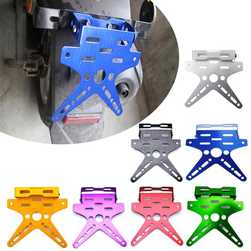 Reflective Motorcycle & Electric Bike License Plate Frame Motorcycle License Plate Mount with Theft Protections Aluminum