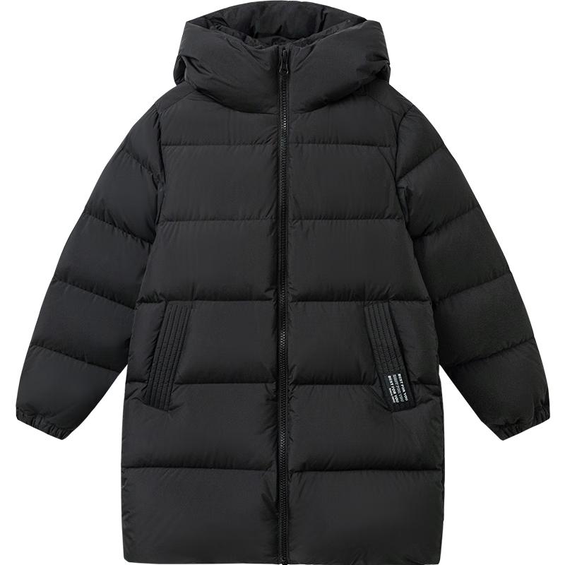 Balabala Kids' Mid-Length Hooded Down Jacket