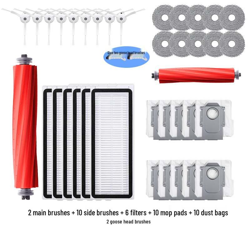 P10 Pro Sweeping Robot Accessories: Main Brush, Side Brush, Filter, Dust Bag for Qrevo MaxV/Pro
