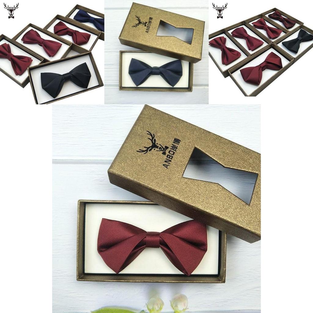 Classic Mens Wedding Bow Tie With Satin Finish For Grooms And Groomsmen