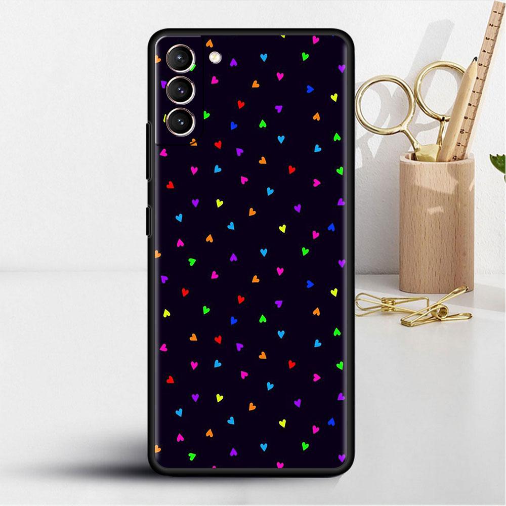 Case For Samsung Galaxy S22 S20 Ultra S21 FE S10 S9 Plus Note 20 10 Lite 9 Soft Phone Cover Shell LOVE Heart