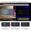 RGB Digital Alarm Clock with Color Changing Lights Desk Clock with Snooze, Dimmer,Dual USB, 1 Alarms