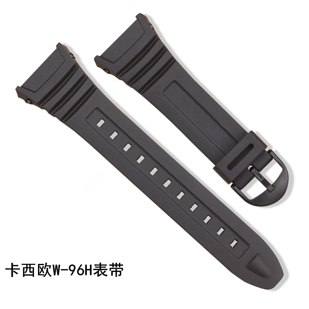For Casio W-96H Watch Strap Accessories W-96H-1AV W-96H-9AVPU Silicone Bracelet Special Interface Men Sport Wristband