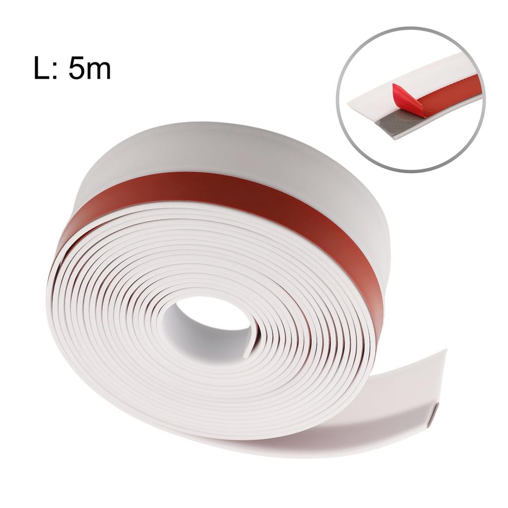 For Garage Doors Dust And Water Barrier 5M Door Frame Strip Garage Maintenance White Easy Installation Sealing Strip Appliance