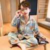 Boys' Spring & Autumn Cartoon Pajama Set - Thin Long Sleeve Cardigan for Medium To Large Kids