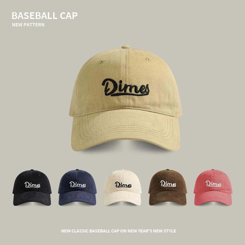 Baseball Cap Men's Trend Brand Embroidered Letter Baseball Cap Big Head Show Face Small Fashion Versatile Outdoor Sports Cap Women