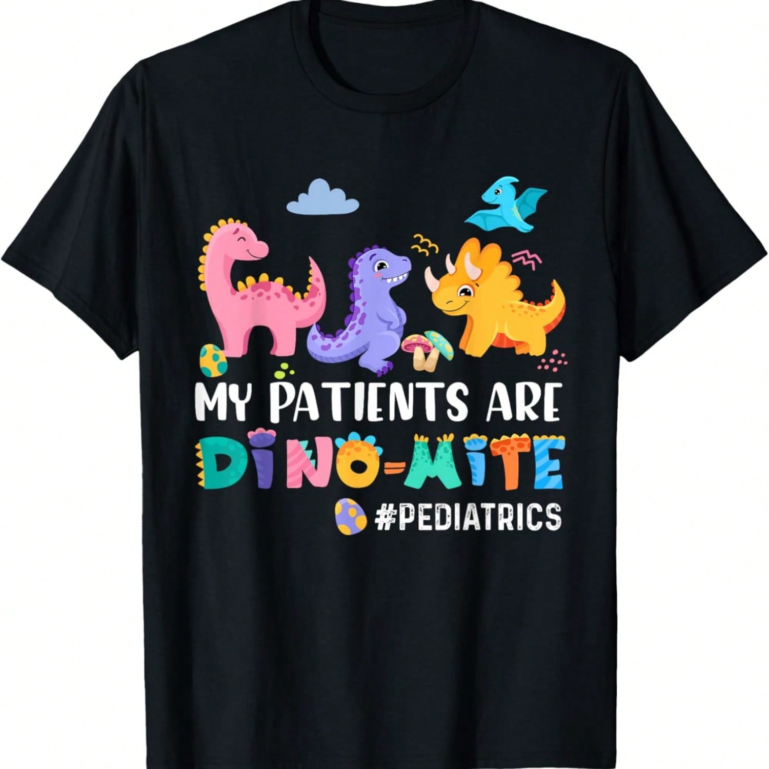 Pediatric Nurse PEDS Nursing Appreciation Pediatric Dinosaur T-Shirt S разноцветный