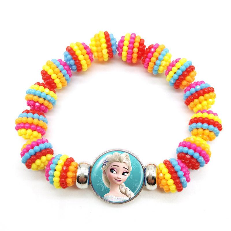 Frozen Princess Elsa Rainbow Beaded Retractable Children's Bracelet
