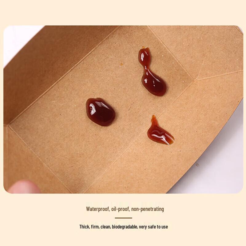 Disposable Kraft Paper Boat Food Containers