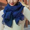 Women Style Windproof Scarf Shawls Wraps Solid Color Cotton Warm Scarves Winter Spring Gift