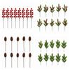10pcs Ornaments Artificial Plants Pine Needles Red Fruits Christmas Tree Decorations  New Year