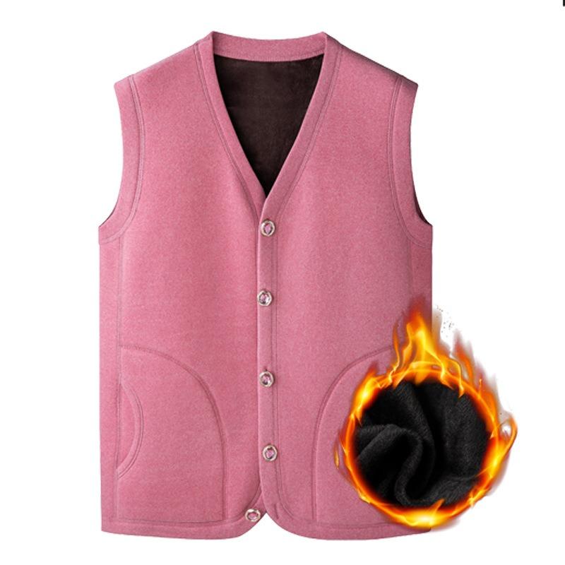 Осенне-зимний бархатный жилет, утолщенный жилет, жилет для пожилой женщины, внутренний жилет XL