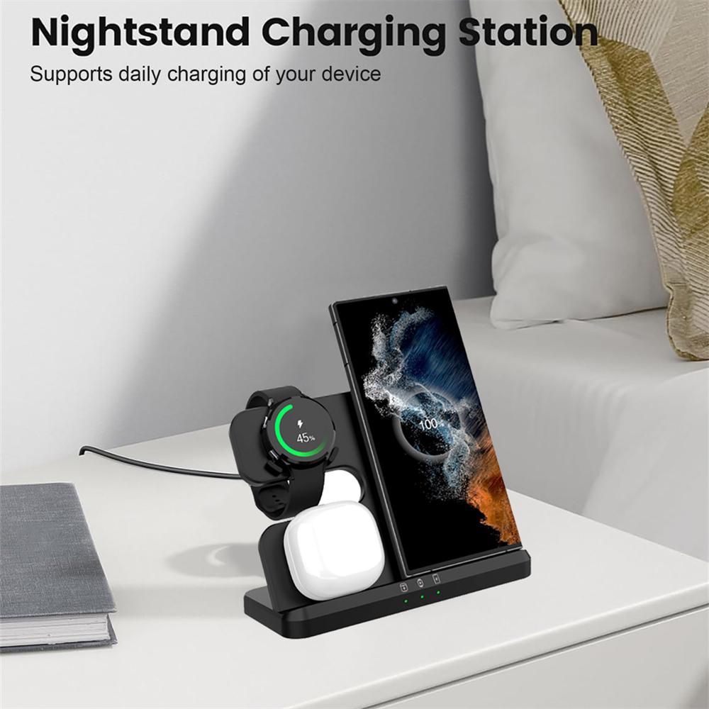 3In1 Wireless Charger Dock Station For Samsung Galaxy S26+ S25 Z Flip7 Watch 8 7