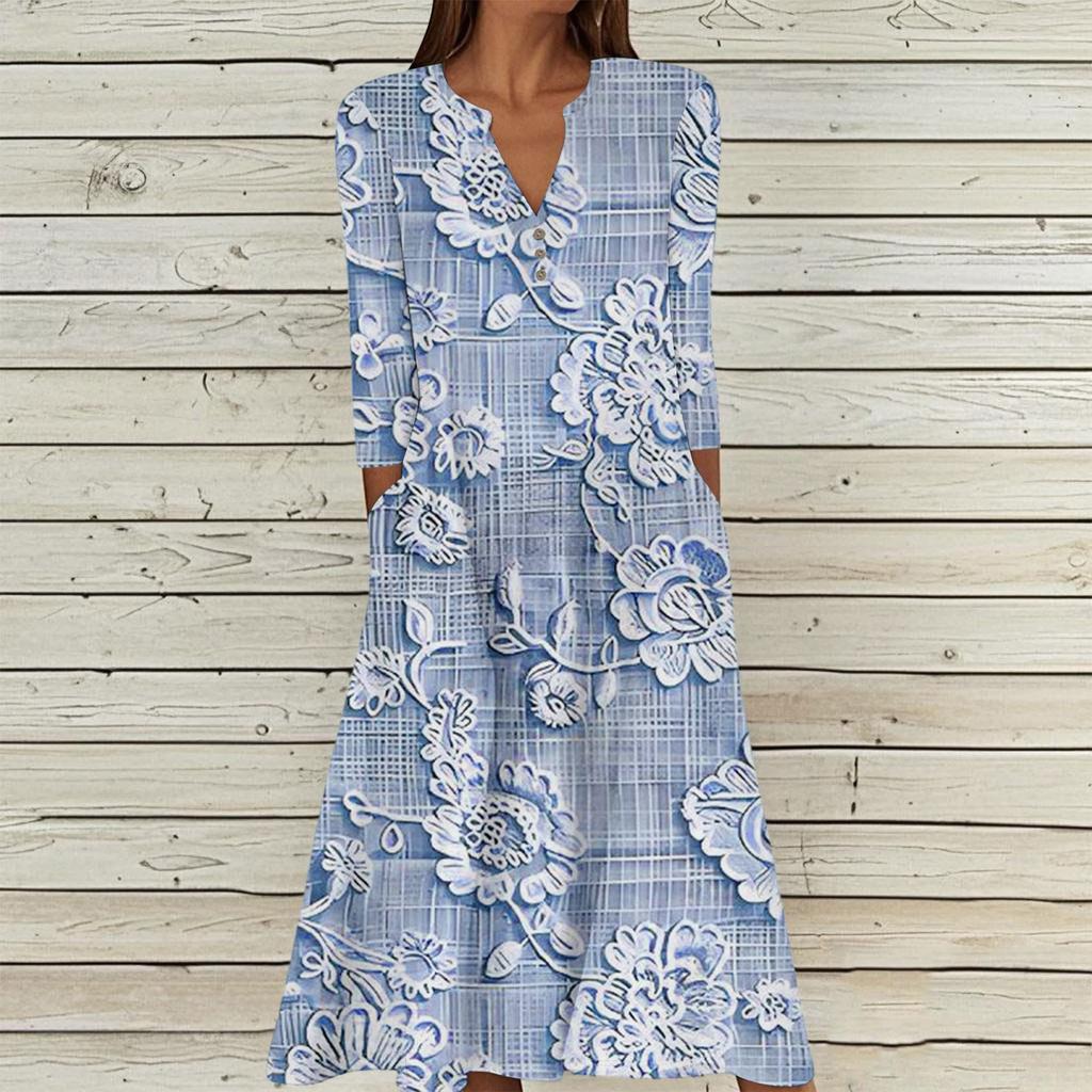 Women's Casual And Fashionable Round-neck  Sleeveless  Mid Length Dress