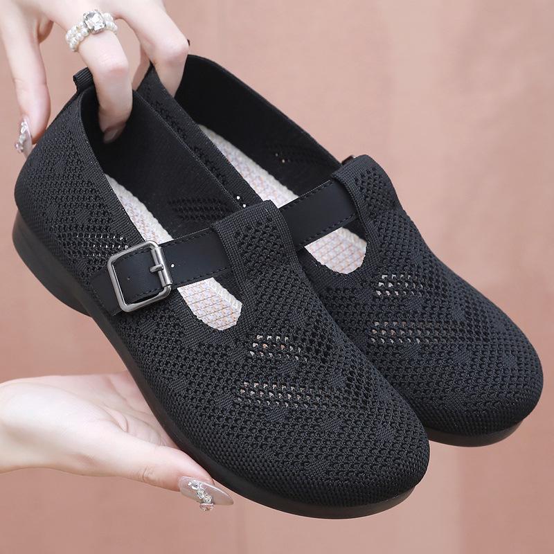 Mocassini da Donna Estivi Traspiranti in Rete Flyknit Slip-On