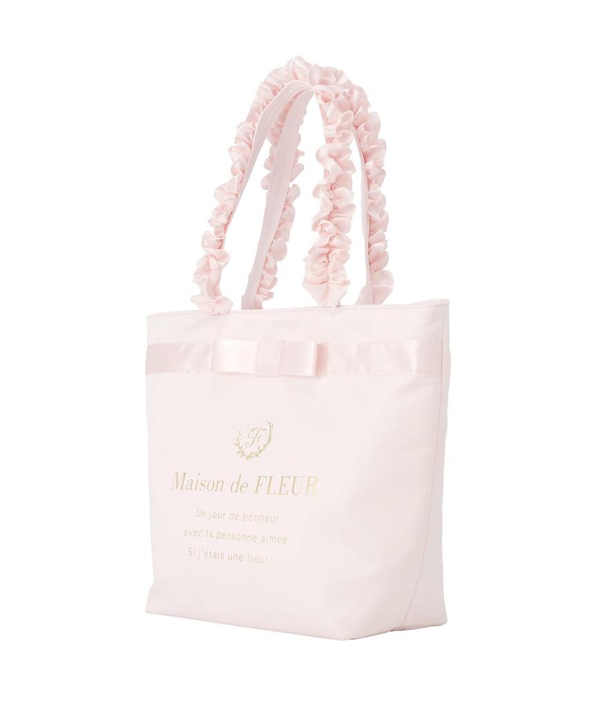 Maison de FLEUR Brand Logo Frill Handle Tote Bag M Navy F Tote Bag 08001386500