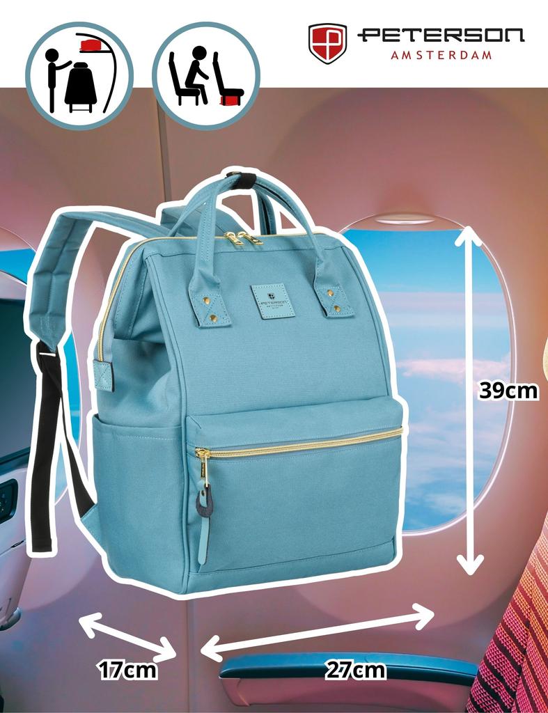 PTN ALFA-6003 Blue Fabric Backpack