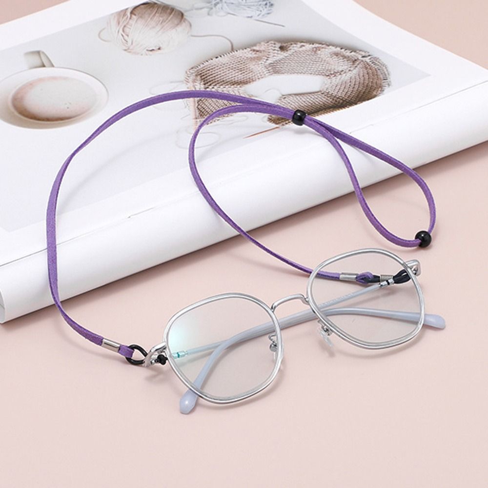 1PC Eyewear Retainer Eyeglasses Holder Strap Cord High Elasticity Durable Suede Leather Eyeglasses Strap Suede Fabric