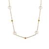 Geometric Pearl Gold-Plated Stainless Steel Bracelet & Necklace Set