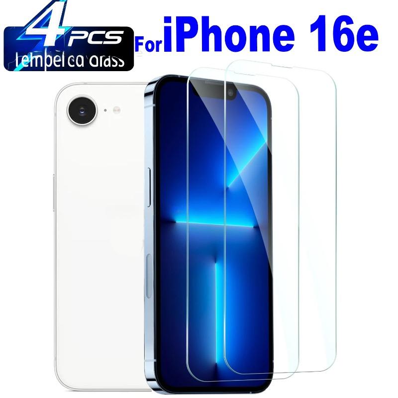

4PCS For iPhone 16e Tempered Glass iPhone 16 E чистий