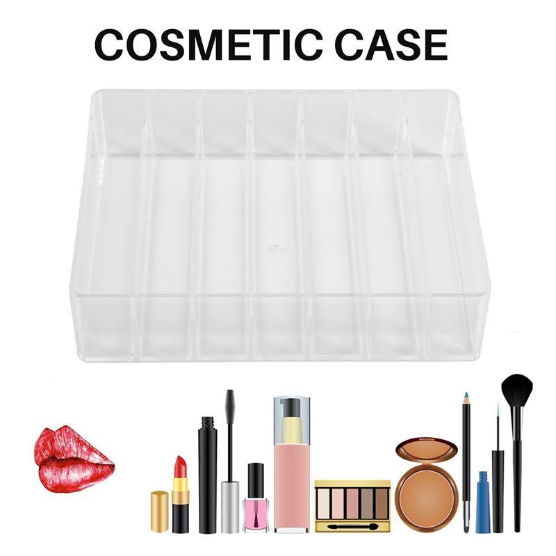 M-Modern-Eyeshadow Palette Organizer- 7 Section Divided Makeup Acrylic Palette Organizer Holder For Vanity Cosmetics Makeup