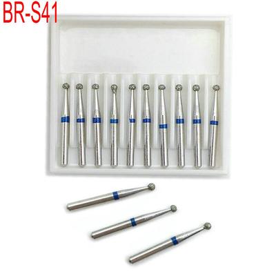 10 Stück Dental-Diamantbohrer Medium FG 1,6 mm, passend für Hochgeschwindigkeits-Handstück, Zahnpolierwerkzeug BR-S41