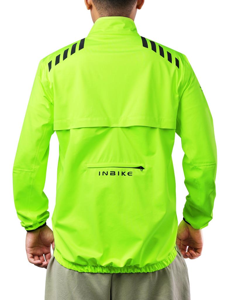 INBIKE Waterproof Cycling Jacket Mens Windproof Reflective Lightweight 10000mmH₂O Waterproof Running  Outdoor Activities