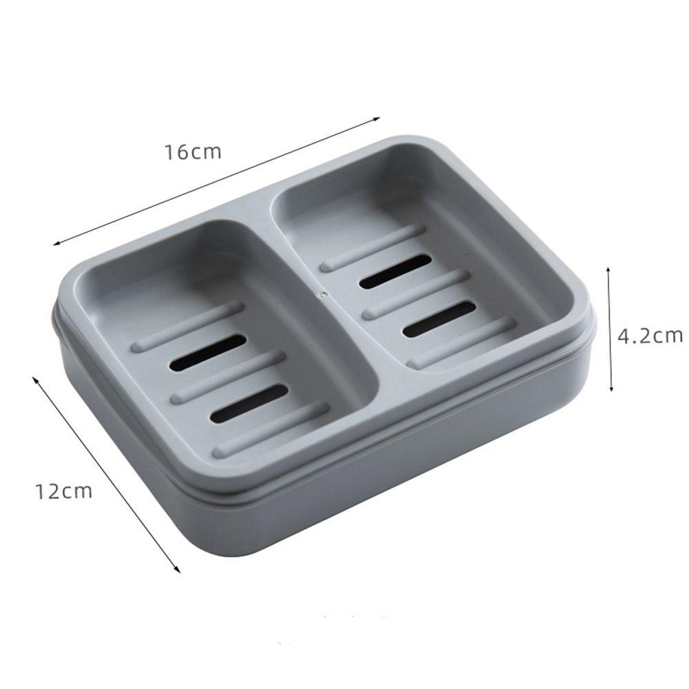2 Pcs Rectangle Bathroom Soap Dishes 2 Colours Soap Holder Easy To Use Bar Soap Holder  Kitchen Sink