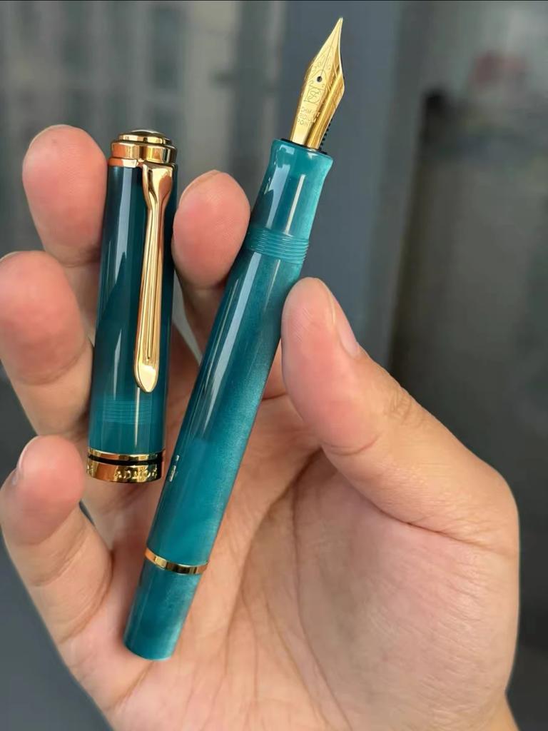 New ADMOK M800 Acrylic Piston Fountain Pen BOCK/Schmidt Soft Smooth No.6/35# Nib Inking Copy Students Writing Gift Pen