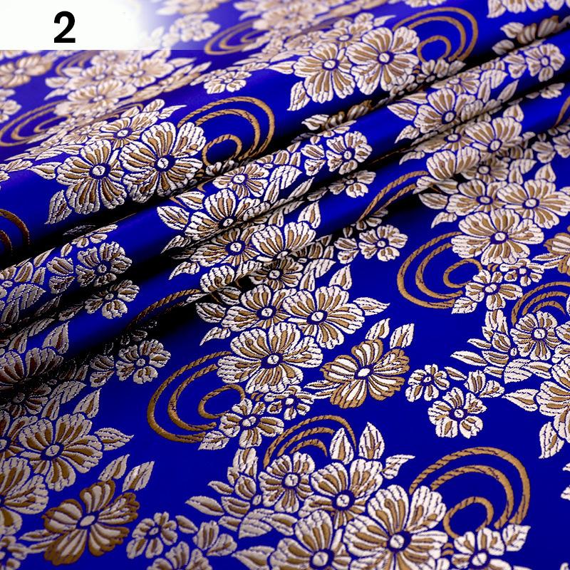 100*75 cm High-density Nylon Floral Brocade Fabric Satin Silk  Jacquard Fabric For Diy Sewing Cheongsam Hanfu Kids Garment