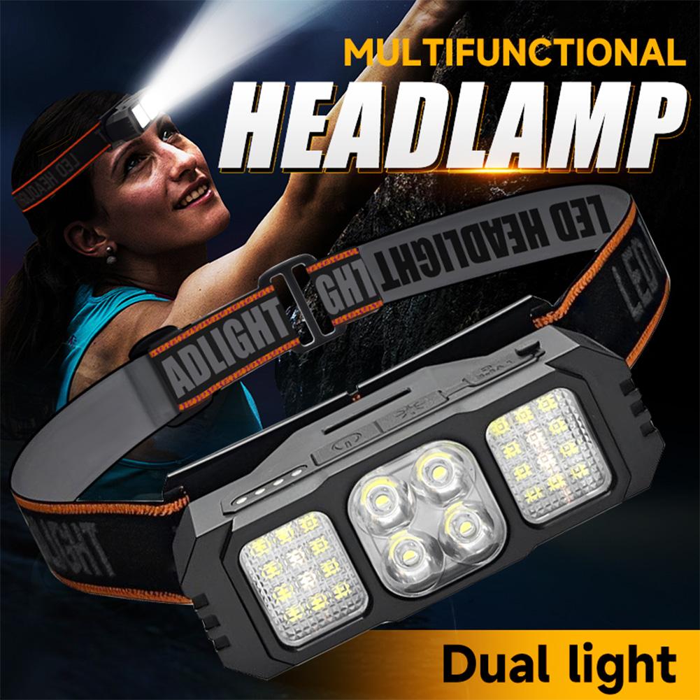 Headlight Rechargeable Flashlight Head Lamp Head Light for Outdoor Hunting Hiking Camping Gear
