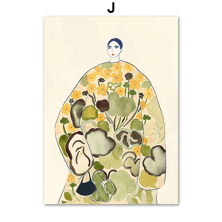 Morris Botanical Wall Art Canvas Painting Posters And Prints Pictures For Living Room Decor Woman Apricot Lemon Papaya William