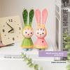 Wooden Bunny Car Stand With Long Ears For Gift And Home Office Decoration In Bright Colors