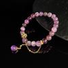 Jingxi Collection: 2025 Purple Crystal Peach Blossom Bracelet - Light Luxury Vintage for Women