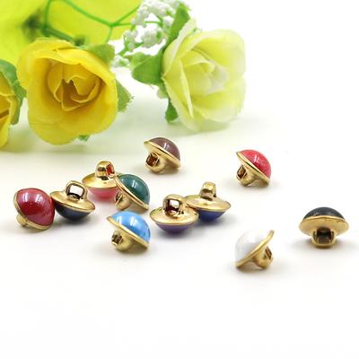 5 pièces Bouton Bouton DIY Monopoly Printemps Été Bord Doré Couleur Bonbon Bouton de Chemise Bouton de Chemise 10 mm
