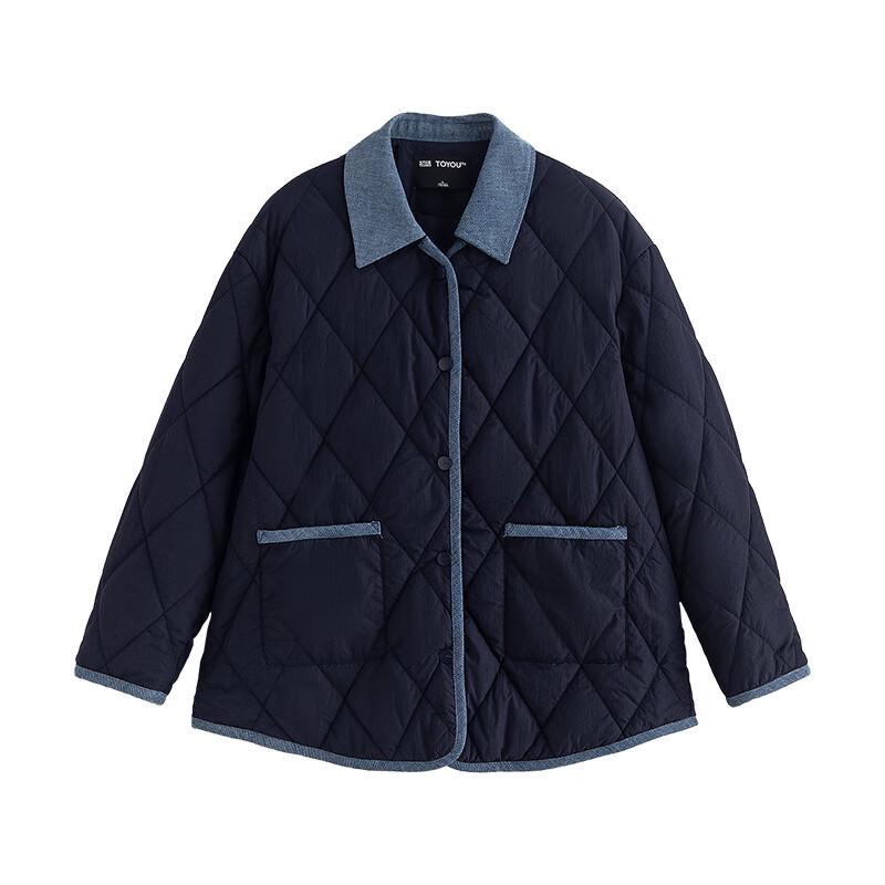 Chuyu Women's Color Block Diamond Padded Winter Coat