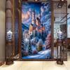 Snow Mountain Castle Scenery Diamond Art Kits For Adults Beginners, DIY 5D Diamond Painting, Full Round Drill Gem Art For Adults