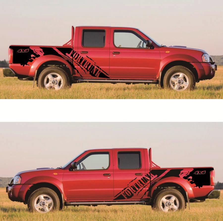 2x Black Car Side Body Decal Vinyl Sticker For 4X4 Off Road Truck