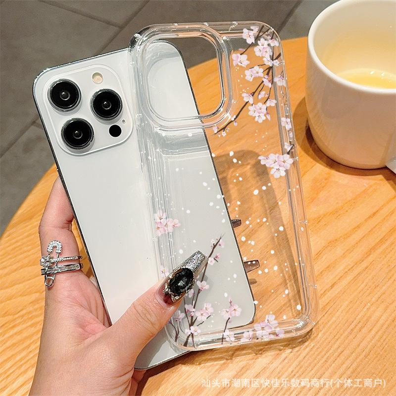 Niche ins wind flower for iPhone16 Apple 11/12/13/14/15Promax mobile phone case 17Air